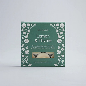 St Eval Lemon and Thyme, Summer Folk Tealights (9 per pack)