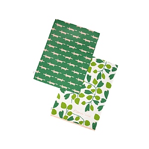 Scion Mr Fox Set of 2 Tea Towels - Mint Leaf