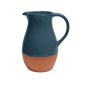 Dexam Sintra Glazed Terracotta Jug - Ink Blue