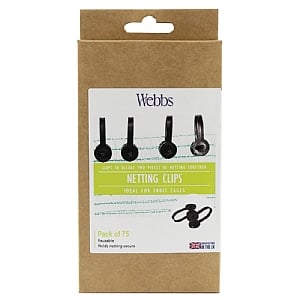 Webbs Netting Clips Black Pack of 75