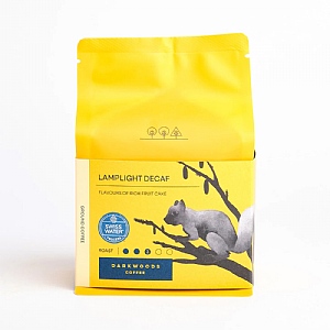 Darkwoods Coffee Lamplight Swiss Water Processed Decaf Ground Coffee for Filter or Cafetiere (250g)