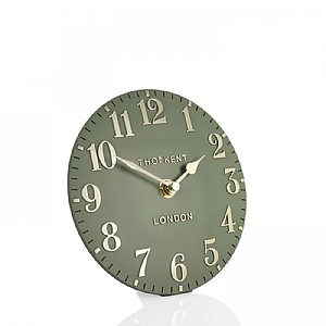 Thomas Kent Arabic Mantel Clock 6" Lichen Green