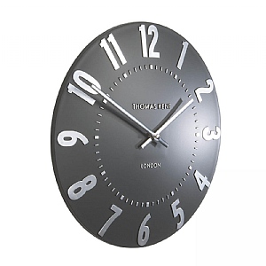 Thomas Kent Mulberry Wall Clock 12" Graphite