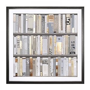 "The Library" Framed Wall Art 90 x 90cm