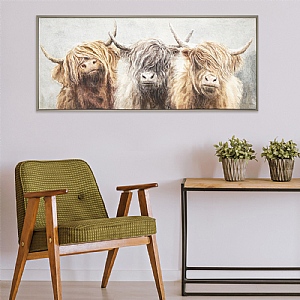 "Three of a Kind" Framed Wall Art 66.6 x 83.3cm