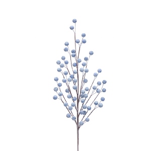 Festive Frosted Blue Berry Spray 56cm