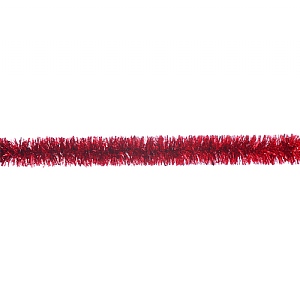 Festive Red Chunky Cut Tinsel 200cm X 10cm