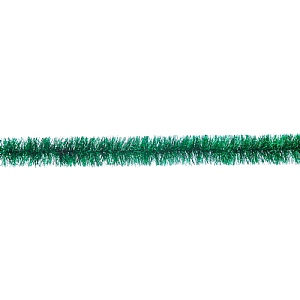 Festive Green Fine Cut Tinsel 200cm X 10cm