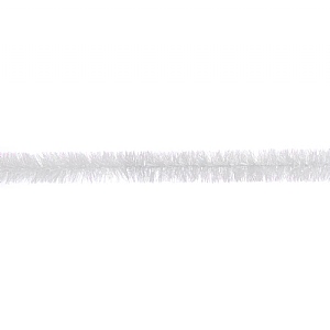 Festive White Fine Cut Tinsel 200cm X 10cm