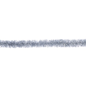 Festive Silver Chunky Cut Tinsel 200cm X 10cm