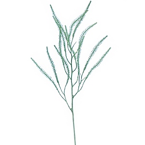 Festive Sage Green Glitter Bristle Leaf Stem 68cm
