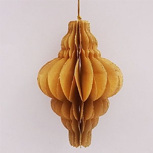 Festive Natural Paper Folding Hanging Droplet 12cm