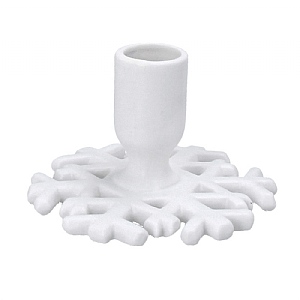 Gisela Graham White Ceramic Snowflake Candle Holder