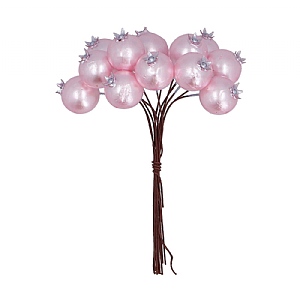 Gisela Graham Pink Shiny Berry Bunch Pick