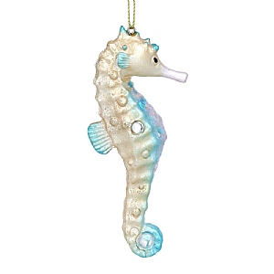 Gisela Graham Blue & Gold Resin Seahorse Tree Decoration