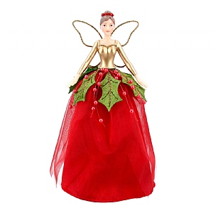 Gisela Graham Small Holly Tree Top Fairy