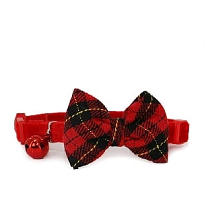 Ancol Vintage Bow Safety Cat Collar Tartan