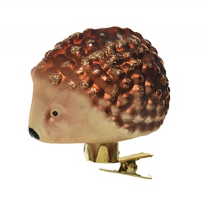 Decoris Glass Hedgehog On Clip