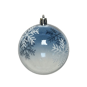 Decoris Night Blue Snowflake Bauble 8cm