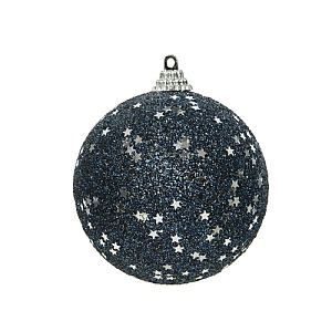 Decoris Night Blue Glitter Foam Bauble