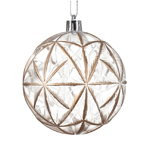 Decoris Gold & Clear Bauble 8cm