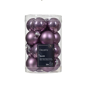Decoris Tub 16 Crystal Lilac Glass Baubles