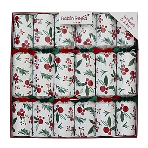 Robin Reed 12" Fresh Berry Christmas Crackers - Pack of 12