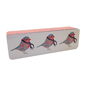Grandma Wild's Patchwork Robin Rectangular Tin