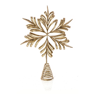 Premier Antique Gold Snowflake Tree Topper 29cm