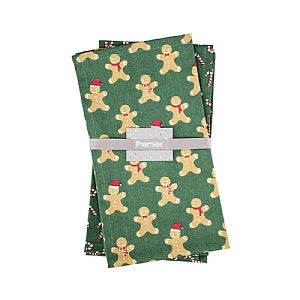 Premier 45 x 65cm Gingerbread Tea Towels Set of 2