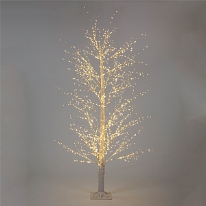 Snowtime 1.2m White Modelling Micro Dot Tree With 500 Warm White LEDs