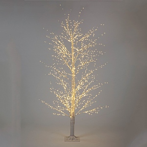 Snowtime 1.8m White Modelling Micro Dot Tree With 1,300 Warm White LEDs
