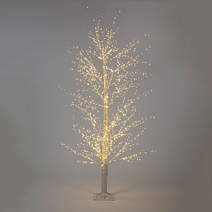 Snowtime 2.1m White Modelling Micro Dot Tree With 1,700 Warm White LEDs