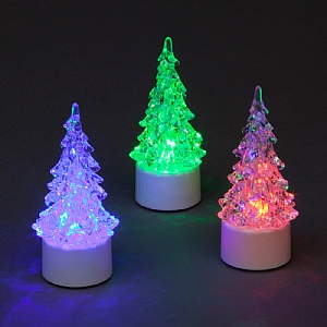 Snowtime 10cm Bubble Tree With Colour-Changing LEDs (Battery Operated)