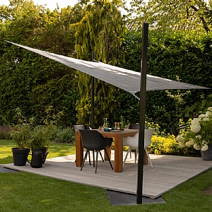 Pacific Lifestyle 5m Square Waterproof Shade Sail Grey