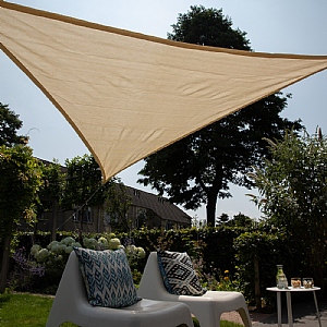 Pacific Lifestyle 5m Triangle Shade Sail Off-White