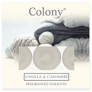 Wax Lyrical Colony Pack of 9 Tealights Vanilla Cashmere