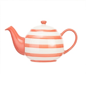 Siip Wide Stripe 2 Cup Teapot - Red