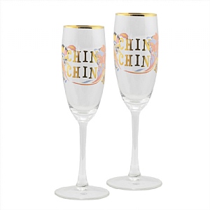 Yvonne Ellen Chin Chin Set of 2 Champagne Glasses