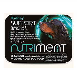 Nutriment Raw Kidney Support Green Tripe & Oily Fish Frozen Dog Food 500g