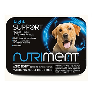 Nutriment Raw Light Support Washed Tripe & Turkey Frozen Dog Food - Adult (500g)