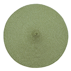 35cm Circular Ribbed Placemat - Olive