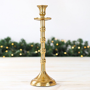 Large Gold Aluminium Candle Stand