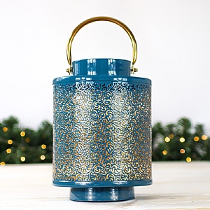 Teal Large Iron Lantern