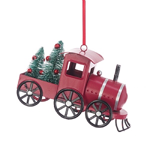 Floralsilk Metal Train W/Trees 9cm