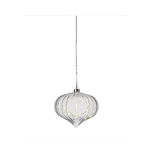 Lumineo Warm White Glass Led Onion 21cm