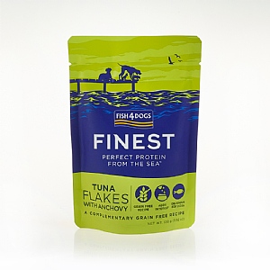 Fish4Dogs Finest Tuna Flakes with Anchovy Pouch Wet Dog Food (100g)