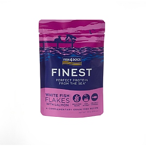 Fish4Dogs Finest White Fish Flakes With Salmon 100g