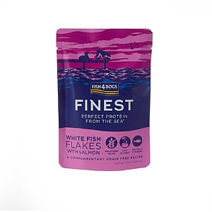 Fish4Dogs Finest White Fish Flakes with Salmon Wet Dog Food (100g)