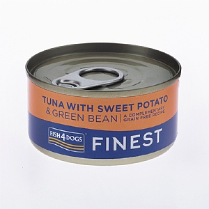 Fish4Dogs Finest Tuna with Sweet Potato & Green Bean Wet Dog Food (85g)